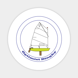 Optimist Sailing Dinghy Magnet